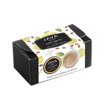 DEMITASSE LIP DUO with lemon lip scrub and lip balm - Java Skin Care