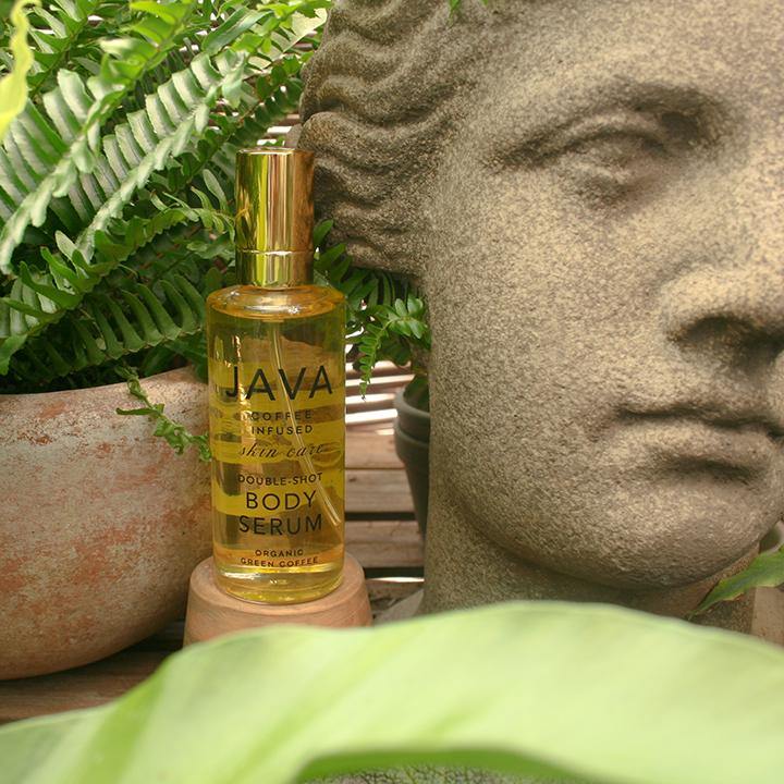 BODY SERUM displayed in greenhouse - Java Skin Care