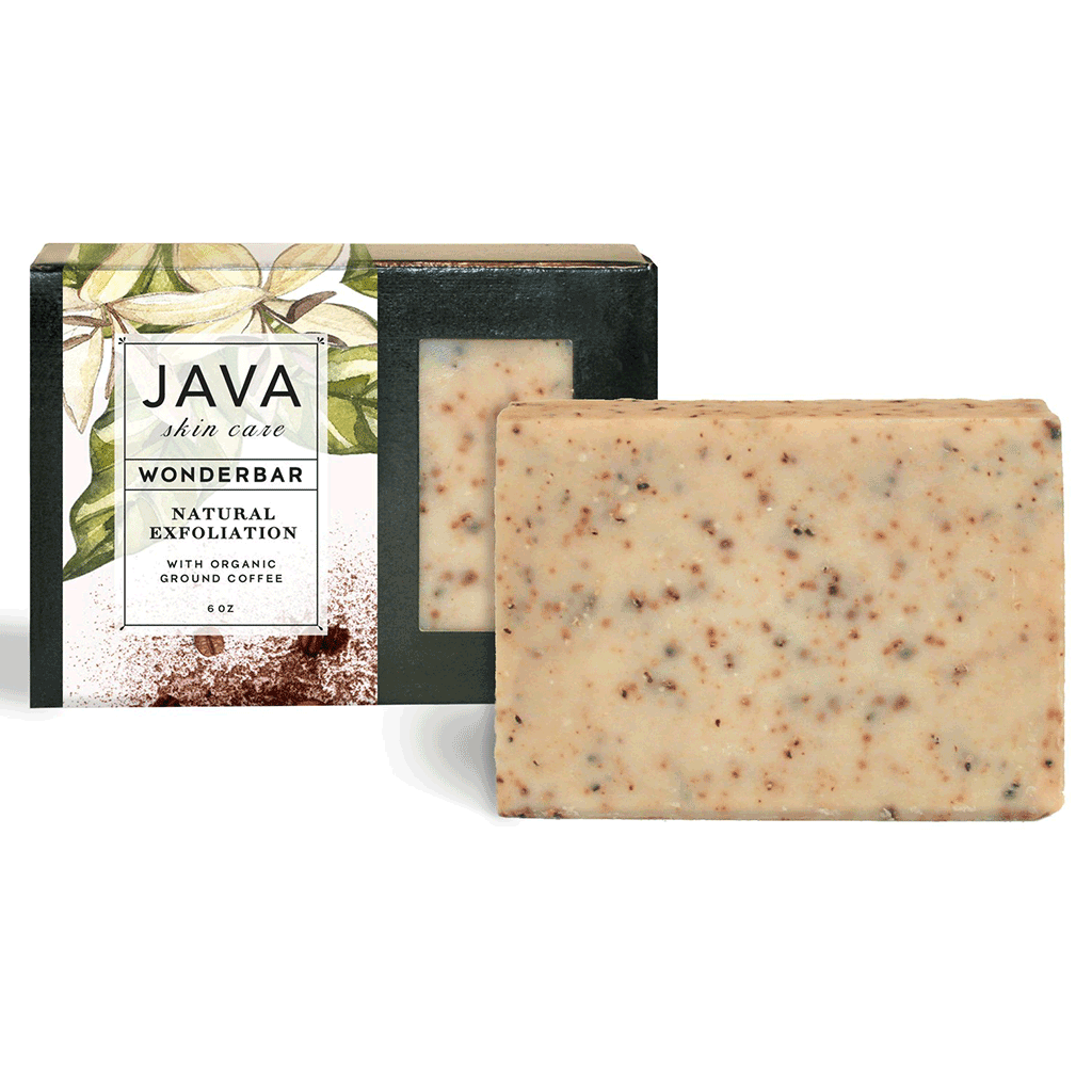 coffee and mint exfoliating wonderbar soap by JAVA Skin Care