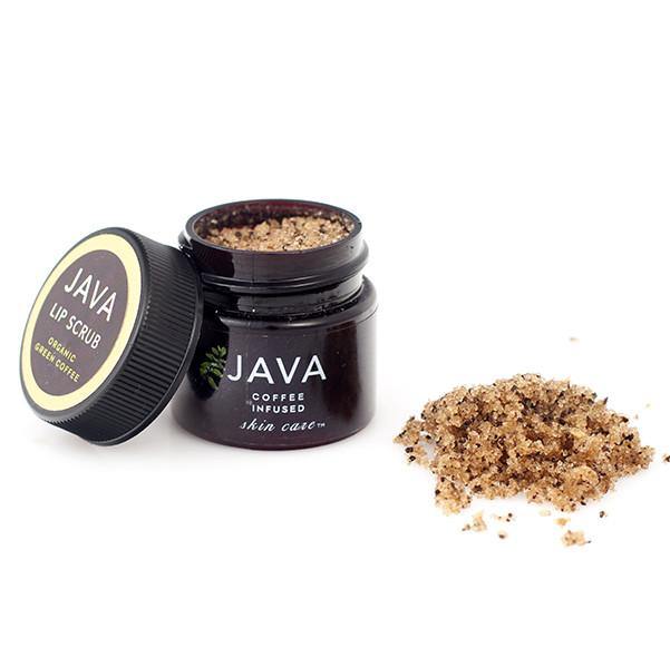 DEMITASSE LIP SCRUB displaying contents of jar- Java Skin Care