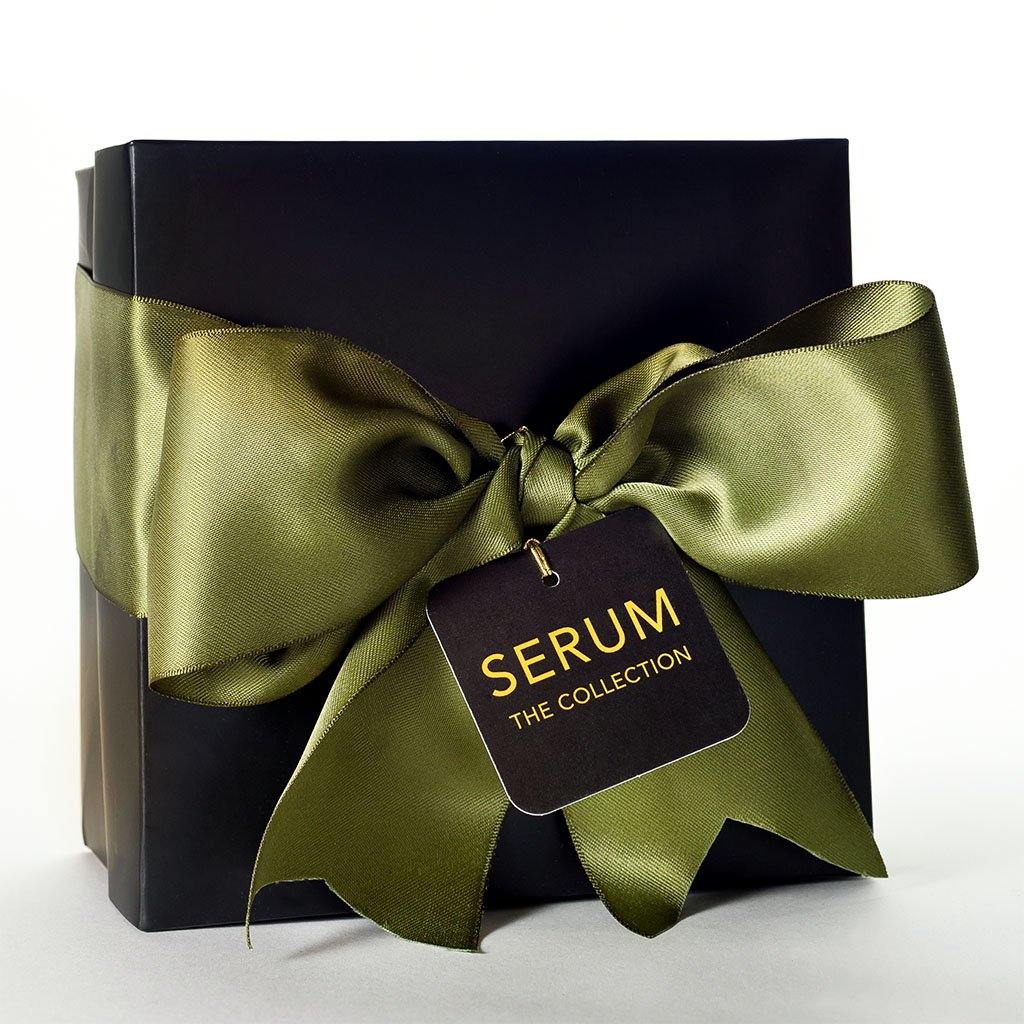 Serum Collection gift boxed with beautiful green satin bow
